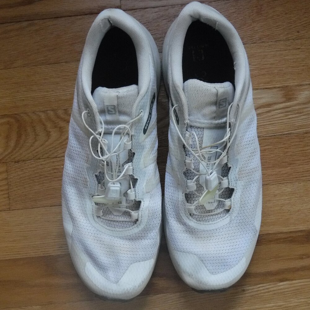 Salomon Mens Size 11.5 Sense Ride 3 Running Shoes White